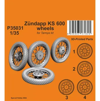 Plastikový model CMK 1/35 Zündapp KS 600 - wheels, 4 pcs. (TAM)
