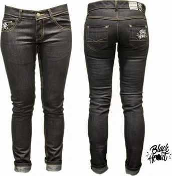 Dámské kalhoty Dámské Jeans BLACK HEART HOT ROD Barva: Modrá, Velikost: S