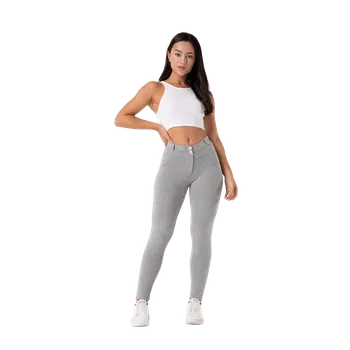 Royal Wolf Push-Up legíny Melody, Grey classic Velikost: XL, Varianta: Vysoký pas