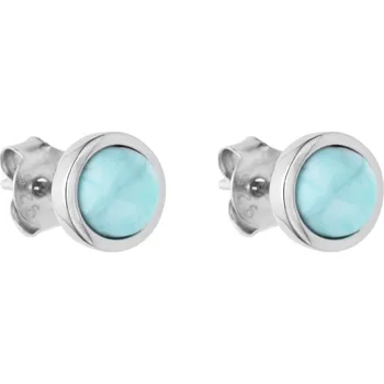 Řetízek Jan Kos jewellery Stříbrné náušnice s larimarem MHT-2052/S00