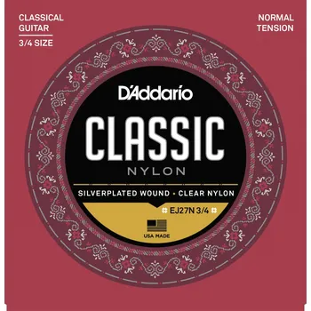 Struna pro hudební nástroj D'Addario EJ27N 3/4 + prodloužená záruka 3 roky