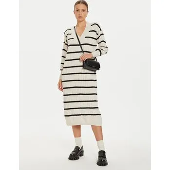 Dámské šaty ONLY Úpletové šaty New Tessa 15236372 Béžová Relaxed Fit S