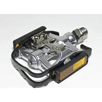 Pedál na kolo nwl pedály NWL-280B hybridní SPD 9/16"blk/sil ložiskov