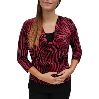 Dámská halenka Halenka Sabatti černo-červená s vodou Velikosti Sabatti: 46