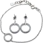 Stříbrná souprava se zirkonovým kruhem Lisa