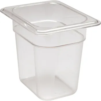 Dóza na potraviny Nádoba Camwear GN 1/8 z polykarbonátu, Cambro, 1,5 l, H 150 mm, 1,5L, Průhledná, 161x132x(H)150mm