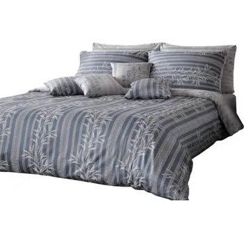 Povlečení Damaškové povlečení ORNELLA Leaf grass modrošedá 140x220 70x90 Doprava ZDARMA.