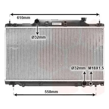 Motor automobilu Chladič, chlazení motoru VAN WEZEL 25002164