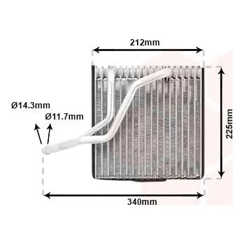 Výparník klimatizace Výparník, klimatizace VAN WEZEL 5800V030