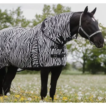 Deka pro koně Horseguard Deka proti hmyzu HorseGuard, s krkem, zebra Délka zad: 145 cm