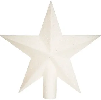 Vánoční dekorace Atmosphera Hvězda na vánoční stromeček, 22 cm, bílá