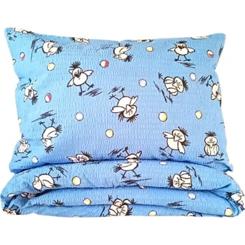 Povlečení Tibex povlečení Loskuták modrý krep 140x200, 70x90 cm (Dětské povlečení na velkou postel)