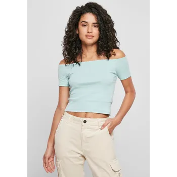 Dámské tričko Dámské tričko se žebrovaným vzorem v modré barvě Urban Classics šedá 2539661