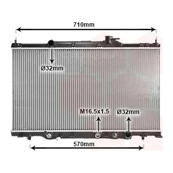 Motor automobilu Chladič, chlazení motoru VAN WEZEL 25002163