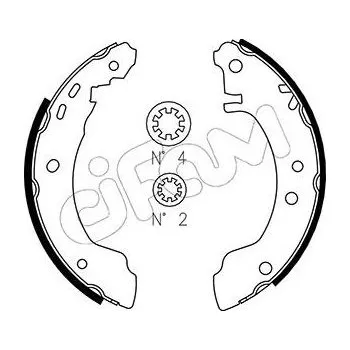 Brzdová čelist Sada brzdových čelistí CIFAM 153-283
