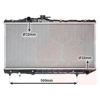 Motor automobilu Chladič, chlazení motoru VAN WEZEL 53002099