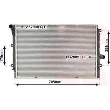 Motor automobilu Chladič, chlazení motoru VAN WEZEL 58012724