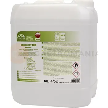Mycí prostředek Kyselá oplachovací kapalina pro gastronomické myčky nádobí 10 l | DOLPHIN, DRY Acid