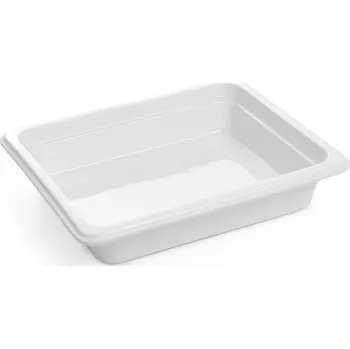 Plech na pečení Porcelánový kontejner GN 1/2, HENDI, Profi Line, GN 1/2, 325x265x(H)65mm