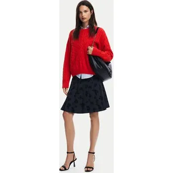 Dámský svetr Desigual Svetr Exeter 24WWJF74 Červená Regular Fit L