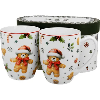 DUO Gifts DG - Vánoční porcelanové hrnky CHRISTMAS CUTIES v dárkovém balení 2 ks - 380 ml