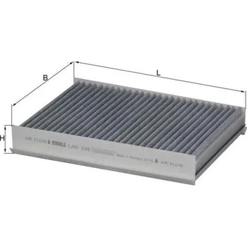 Kabinový filtr Filtr, vzduch v interiéru MAHLE LAK 249