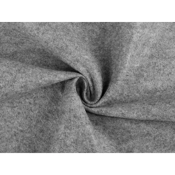 Filc / plsť METRÁŽ - tloušťka 1,4 mm - 19 (F92) šedá světlá melír