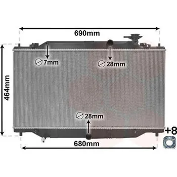 Motor automobilu Chladič, chlazení motoru VAN WEZEL 27012701