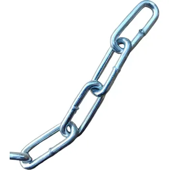 Lano Řetěz 10 mm, pozinkovaný s dlouhým článkem, DIN 763, prodej po metru