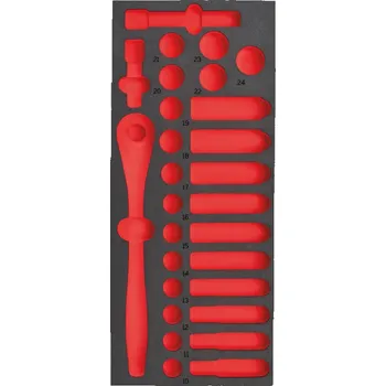 MILWAUKEE Prázdná pěnová vložka pro sadu ráčny, 28ks, 1/2