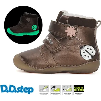 Dívčí zimní obuv D.D.Step W015-42562A Barva: Hnědá, Velikost: 21