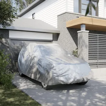 Plachta na motorové vozidlo vidaXL Autopotah pro SUV s popruhy na přezky celý stříbrný XL PEVA [4008957]