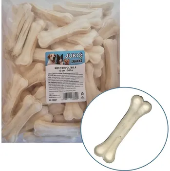 Pamlsek pro psa JUKO petfood s.r.o. Kost buvolí bílá JUKO Snacks 10 cm (50 ks)
