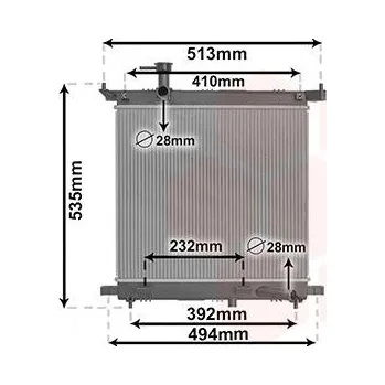 Motor automobilu Chladič, chlazení motoru VAN WEZEL 33012712