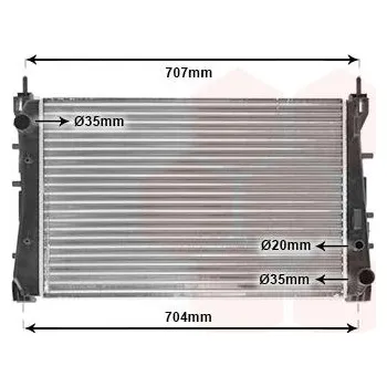 Motor automobilu Chladič, chlazení motoru VAN WEZEL 17002359