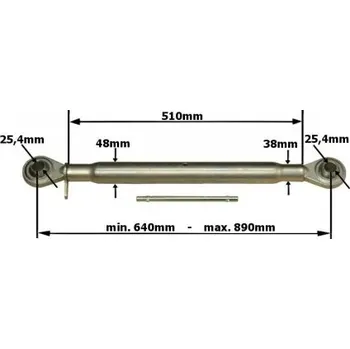 Spojková sada Třetí Bod horní Táhlo 640-890mm M30x3,5 Cat. 2-2 GRANIT 26966