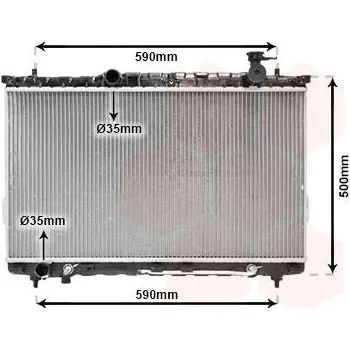 Motor automobilu Chladič, chlazení motoru VAN WEZEL 82002110