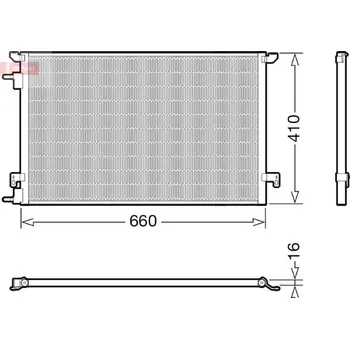Výparník klimatizace Kondenzátor, klimatizace DENSO DCN20045