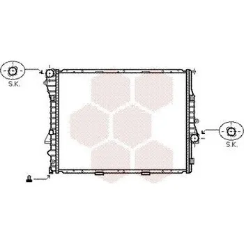 Motor automobilu Chladič, chlazení motoru VAN WEZEL 06002274