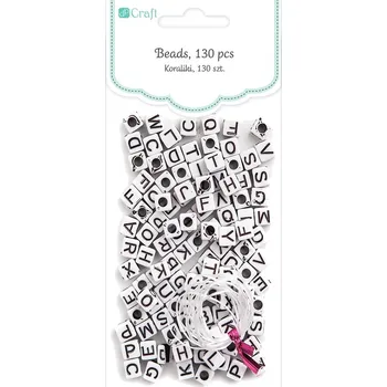 Korálek DP Craft Korálky písmena bílé 130ks
