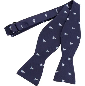 Motýlek Bubibubi Tmavomodrý vázací motýlek s plachetnicemi