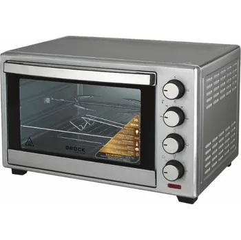Mini trouba Elektrická horkovzdušná trouba Brock 30l s grilem, 1600W, stříbrná, volně stojící