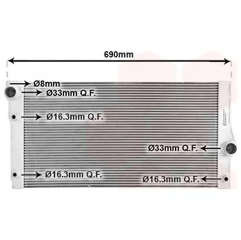 Motor automobilu Chladič, chlazení motoru VAN WEZEL 06012706