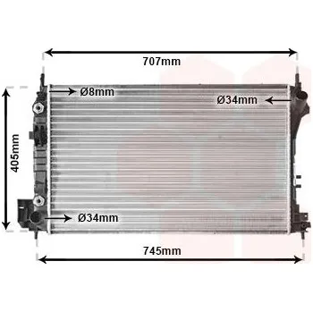 Motor automobilu Chladič, chlazení motoru VAN WEZEL 37002341