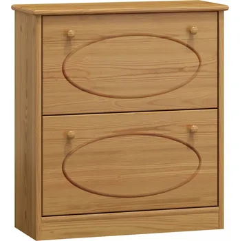 Botník Slevadoma Výklopný botník masiv borovice MARIE II Barva: Moření olše