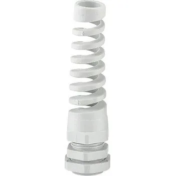 Vývodka kabelová s ochranou vodiče, plastová, bílá, PG závit PG7