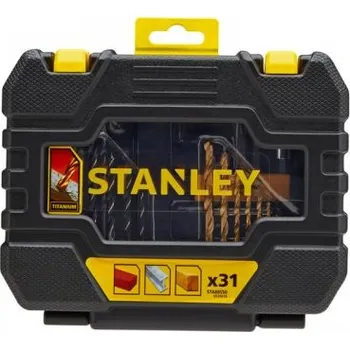 Bit 31dílná sada vrtáků do kovu Titanium/dřeva/zdiva, šroubovací bity, magnetický držák bitů, záhlubník Stanley STA88550
