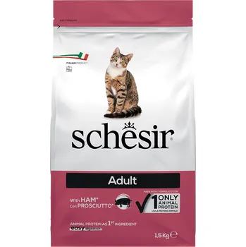 Krmivo pro kočku 1,5kg Schesir Cat Original se šunkou
