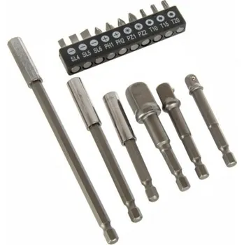 Bit Adaptéry Redukce + Nástavce + Šroubovací Bity Sada 16 Ks. MZR 63626