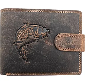 Peněženka Kožené peněženky s motivem - Kapr Barva: Hnědá